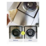 نتيجة تنظيف المطبخ وإزالة دهون البوتاجاز قبل وبعد