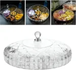 أشكال طبق تسالي أكريليك بالغطاء الشفاف