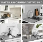 منظم ومنشفة مواعين لتجفيف أغطية الحلل والاطباق