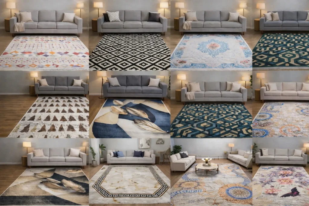 بديل سجاد 2*3 في صالة استقبال أنيقة بمدينة السويس