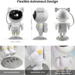 أبعاد وتفاصيل جهاز astronaut galaxy projector القابل للتعديل.