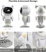 أبعاد وتفاصيل جهاز astronaut galaxy projector القابل للتعديل.