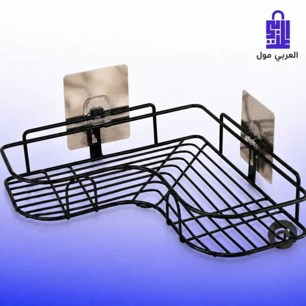 رف تخزين زاوية بتصميم مودرن ومبتكر يستغل المساحات الميتة في أركان المطبخ والحمام بكفاءة عالية