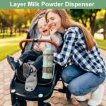 ⁦موزع حليب أطفال محمول متعدد الطبقات - علبة حليب بودرة ذكية ومقاومة للتسرب بتصميم كرتوني للسفر والخروجات⁩ - الصورة ⁦5⁩
