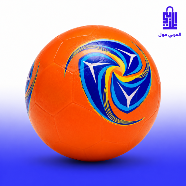 كرة قدم اطفال برتقالية هوائية بتصميم رياضي مميز للألعاب الشاطئية والمنزلية