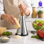 طريقة استخدام مبشرة خضروات يدوي مخروطي بشر الأجبان بقاعدة مطاطية ثابتة