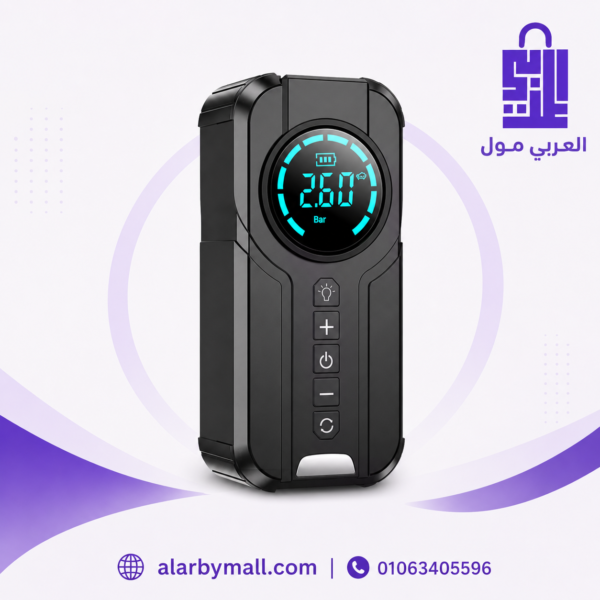 منفاخ سيارة لاسلكي شاشة رقمية ديجيتال لقياس ضغط الإطارات