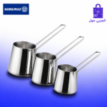 كنكة قهوة كوركماز بيرلا ستانلس ستيل طقم 3 قطع